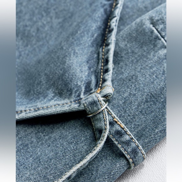 Zara TRF denim halter top Blue denim NWT - Picture 5 of 5